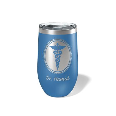Alterd Industries Doctor Gift - Doctor Gifts for Men Women, Dr. Gifts Doctor Cup, Tumbler, Water Bottle, Accessories, Kit, Personalized Doctor Set (Doctor, Royal Blue, 12oz Wine Tumbler)
