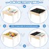 Costzon Kids Table and Chair Set, 4 in 1 Wooden Activity Table & 2 Chairs with Detachable Blackboard for Arts, Crafts, Drawing, Reading, Storage, 3 PCS Toddler Table and Chairs for Boys Girls (White) view 2