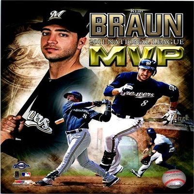 Autograph Warehouse 725986 8 x 10 in. Ryan Braun Milwaukee Brewers 2011 NL MVP Collage Photofile Licensed Photo