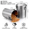 Zopeal 6 Pack Stainless Steel Canisters Set Stainless Steel Airtight Food Storage Containers Metal Containers with Lids Sealed for Tea Coffee Sugar Flour Pantry Baking Kitchen Counter (34 oz) view 2