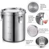 Zopeal 6 Pack Stainless Steel Canisters Set Stainless Steel Airtight Food Storage Containers Metal Containers with Lids Sealed for Tea Coffee Sugar Flour Pantry Baking Kitchen Counter (34 oz) view 3
