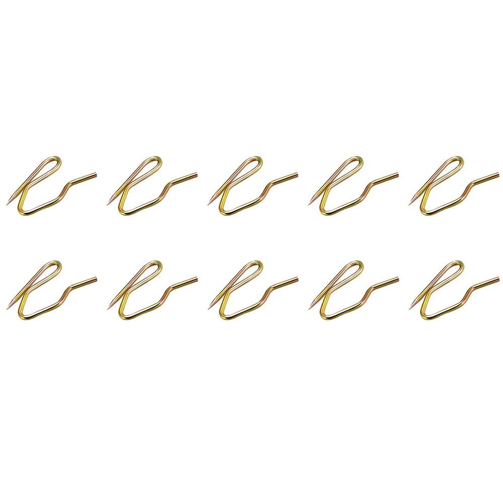 METALLIXITY Drapery Hooks Pins (0.98 x 0.63 Inch) 30Pcs, Metal Curtain Hooks - for Window Door Shower Curtain, Bronze Tone