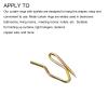 METALLIXITY Drapery Hooks Pins (0.98 x 0.63 Inch) 30Pcs, Metal Curtain Hooks - for Window Door Shower Curtain, Bronze Tone view 4
