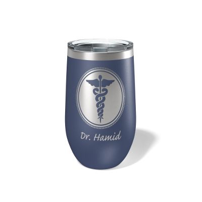 Alterd Industries Doctor Gift - Doctor Gifts for Men Women, Dr. Gifts Doctor Cup, Tumbler, Water Bottle, Accessories, Kit, Personalized Doctor Set (Doctor, Navy, 12oz Wine Tumbler)