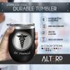 Alterd Industries Doctor Gift - Doctor Gifts for Men Women, Dr. Gifts Doctor Cup, Tumbler, Water Bottle, Accessories, Kit, Personalized Doctor Set (Doctor, Navy, 12oz Wine Tumbler) view 2