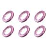 METALLIXITY Curtain Grommets, (1.5 Inch) 6Pcs, Plastic Drapery Roman Ring - for Household Window Door Rods, Purple view 1