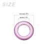 METALLIXITY Curtain Grommets, (1.5 Inch) 6Pcs, Plastic Drapery Roman Ring - for Household Window Door Rods, Purple view 2