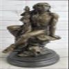 EUROPEAN BRONZE Art Deco Western Old West Indian Chief Warrior Bronze Sculpture Bust Figurine Gift Deal Handmade Art view 1