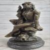 EUROPEAN BRONZE Art Deco Western Old West Indian Chief Warrior Bronze Sculpture Bust Figurine Gift Deal Handmade Art view 2