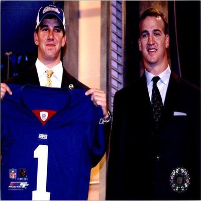 Autograph Warehouse 725947 8 x 10 in. Peyton Manning & Eli Manning Colts Giants Photofile Licensed Photo