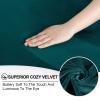 FestiCorp Velvet Sofa Covers for 3 Seat Cushion Couch Sofa Slipcovers, Stretch 4 Piece Couch Cover, Thick Furniture Covers for Dogs Pets, Oversized Sofa, Emerrald Green view 3