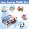 20Pcs Large Clear Vinyl Zippered Storage Bags With Handle - 16*12*4Inch Blankets Organizer for Sweater, Bed Sheet, Pillow - Plastic Bags With Zipper for Closet, Linen view 4