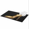 Fluffy Bath Rug Gold High Heels Black Back,Non Slip Shag Carpet Soft Floor Door Mat Women Elegant Glitter Shoes,Absorbent Entrance Rugs for Kitchen Bathroom Living Room 24x35In view 1
