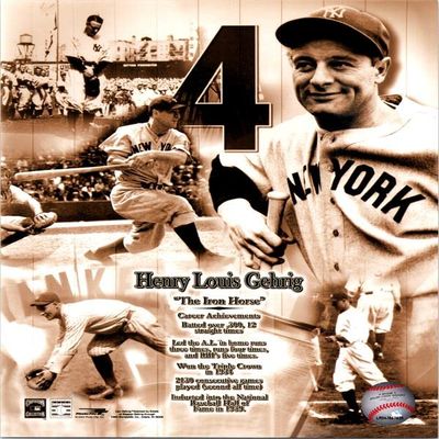 Autograph Warehouse 725984 8 x 10 in. Lou Gehrig New York Yankees The Iron Horse Collage Photofile Licensed Photo