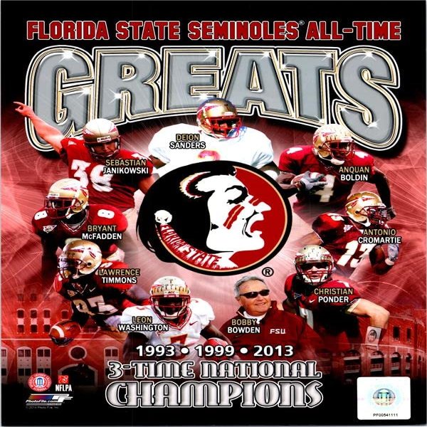 Autograph Warehouse 725898 8 x 10 in. Florida State Seminoles All Time Greats Champions Photofile Licensed Photo