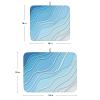 Blue Aqua Ombre Dish Drying Mat for Kitchen Counter, Modern Geometric Dish Mat Drying Kitchen Mat, Abstract Art Aesthetic Bottle Drying Pad Microfiber Absorbent Coffee Cup Dishes Drainer Mats 18"x24" view 3