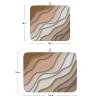 Brown Ombre Dish Drying Mat for Kitchen Counter, Modern Geometric Dish Mat Drying Kitchen Mat, Abstract Cream Aesthetic Bottle Drying Pad Microfiber Absorbent Coffee Cup Dishes Drainer Mats 18"x24" view 3