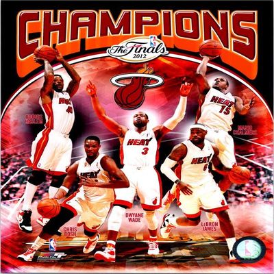 Autograph Warehouse 725644 8 x 10 in. Miami Heat 2012 NBA Champions Wade Lebron James Photofile Licensed Photo