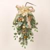 2pcs Christmas Teardrop Swag Winter Door Wreath Garland Swag for Home Outdoor Indoor Decor view 4