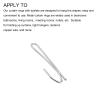 METALLIXITY Drapery Hooks Pins (2.48 x 0.71 Inch) 100Pcs, Metal Single Prongs Curtain Hooks - for Window Door Shower Curtain, Silver Tone view 4