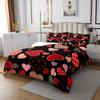 Geometric Plaid Heart Coverlet Set King Size Valentine's Day Gifts Bedspread 3pcs for Kids Girls Women Room Decor Stripes Black Pink Heart Comforter Set Romantic Quilt Set,2 Pillowcases view 3