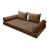 Prolinemax Style V4 Full Size Velvet Contrast Pipe Indoor Daybed Bolster Pillow Cushion Mattress Fitted Sheet |Cover ONLY| AD308 view 2