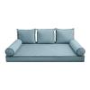 Cover ONLY Model V3 Full Velvet Contrast Pipe Indoor Daybed Mattress Cushion AD355 view 2