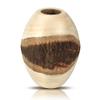 AeraVida 7.5-Inch Oval Mango Tree Wood Vase with Natural Bark | Handcrafted Rustic Wooden Flower Vase | Sustainable Home Decor Accent | Handmade Nature-Inspired Tabletop Decoration view 1