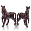 AeraVida Prancing Horse Carved Rain Tree Wood Figurine Sculpture Set of 2 | Wooden Horse Statue Home Decor | Horse Wooden Statues and Sculptures view 3