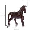 AeraVida Prancing Horse Carved Rain Tree Wood Figurine Sculpture Set of 2 | Wooden Horse Statue Home Decor | Horse Wooden Statues and Sculptures view 4