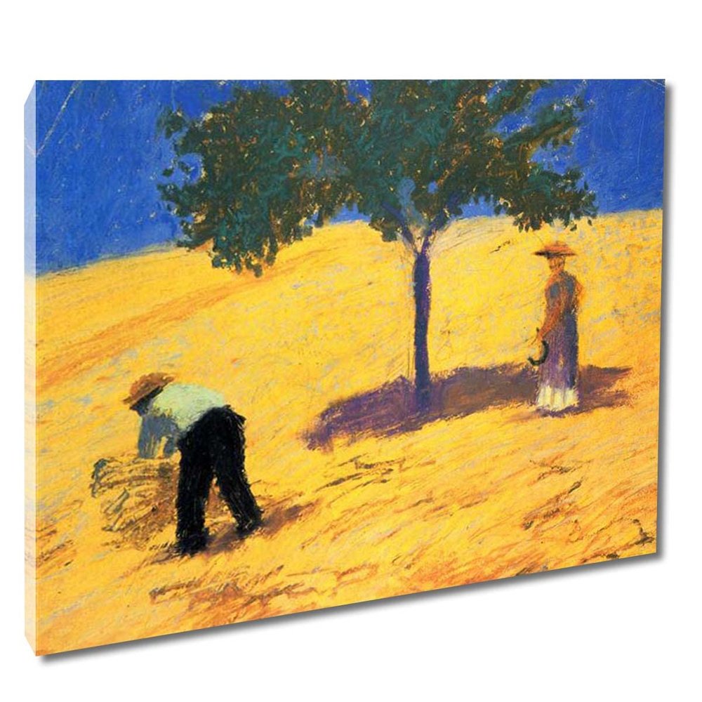 August MackeTree in the CornfieldExpressionism Canvas Wall Art Room Home Wall Decor for Bedroom Positive Posters Ready To Hang 70x85cm28x33inch Framed