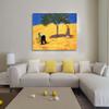 August MackeTree in the CornfieldExpressionism Canvas Wall Art Room Home Wall Decor for Bedroom Positive Posters Ready To Hang 70x85cm28x33inch Framed view 2