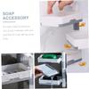BESTonZON Wall- Adhesive Hotel Bar Bathroom Sink Shampoo Wall-Mounted Tray Dish Tiers Wall for Multi Tier and Holders Layer Rack Convenient Shower Racks Sponge Space Rotatable Soap Kitchen view 2