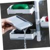 BESTonZON Wall- Adhesive Hotel Bar Bathroom Sink Shampoo Wall-Mounted Tray Dish Tiers Wall for Multi Tier and Holders Layer Rack Convenient Shower Racks Sponge Space Rotatable Soap Kitchen view 3