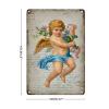 Antique Valentine Cupid Angel Children Metal Sign Wall Art Vintage French Style Love Cupid Aluminum Art Signs Valentine's Day Gift for Her Vintage Wall Plaque for Bedroom 18x12in view 4