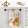 Anzona Orange Striped Oil Painting 3 Piece Bath Towels Set, Modern White Abstract Art Aesthetics Soft & Absorbent Towel for Bathroom, (1 Bath Towel 30x60, 1 Hand Towel 16x28, 1 Washcloth 13x13) view 4