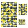 Anzona Summer Lemon 3 Piece Bath Towels Set, Watercolor Tropical Leaves Fruit Black Plaid Soft & Absorbent Towel for Bathroom, Hotel (1 Bath Towel 30x60, 1 Hand Towel 16x28, 1 Washcloth 13x13) view 1