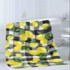 Anzona Summer Lemon 3 Piece Bath Towels Set, Watercolor Tropical Leaves Fruit Black Plaid Soft & Absorbent Towel for Bathroom, Hotel (1 Bath Towel 30x60, 1 Hand Towel 16x28, 1 Washcloth 13x13) view 3