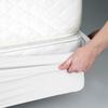 Velosso StretchWrap Box Spring Cover - 100% Egyptian Cotton Wrap Around 4 Sides for Hotel & Home, Fits Box Springs up to 10 - King, White view 4