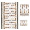 Southwest Geometric 3 Piece Bath Towels Set, Western Beige Grey Boho Ethnic Geometric Soft & Absorbent Towel for Bathroom, Hotel (1 Bath Towel 30x60, 1 Hand Towel 16x28, 1 Washcloth 13x13) view 1