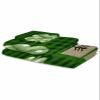 Anzona St. Patrick's Day 3 Piece Bath Towels Set, Watercolor Lucky Clover Green Black Plaid Soft & Absorbent Towel for Bathroom, Hotel (1 Bath Towel 30x60, 1 Hand Towel 16x28, 1 Washcloth 13x13) view 2