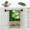 Anzona St. Patrick's Day 3 Piece Bath Towels Set, Watercolor Lucky Clover Green Black Plaid Soft & Absorbent Towel for Bathroom, Hotel (1 Bath Towel 30x60, 1 Hand Towel 16x28, 1 Washcloth 13x13) view 4