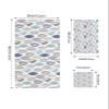 Blue Beige Teal Tropical Leaves 3 Piece Bath Towels Set, Modern Abstract Art Aesthetics Soft & Absorbent Towel for Bathroom, Hotel (1 Bath Towel 30x60, 1 Hand Towel 16x28, 1 Washcloth 13x13) view 4