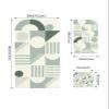 Teal Geometric 3 Piece Bath Towels Set, Modern Teal Striped Abstract Art Aesthetics Soft & Absorbent Towel for Bathroom, Hotel (1 Bath Towel 30x60, 1 Hand Towel 16x28, 1 Washcloth 13x13) view 4