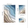 Navy Blue Brown Ombre 3 Piece Bath Towels Set, Modern Geometric Abstract Cream Soft & Absorbent Towel for Bathroom, Hotel (1 Bath Towel 30x60, 1 Hand Towel 16x28, 1 Washcloth 13x13) view 4