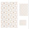 Beige White Circular Geometric 3 Piece Bath Towels Set, Modern Abstract Art Soft & Absorbent Towel for Bathroom, Hotel (1 Bath Towel 30x60, 1 Hand Towel 16x28, 1 Washcloth 13x13) view 1