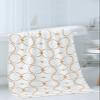 Beige White Circular Geometric 3 Piece Bath Towels Set, Modern Abstract Art Soft & Absorbent Towel for Bathroom, Hotel (1 Bath Towel 30x60, 1 Hand Towel 16x28, 1 Washcloth 13x13) view 3
