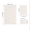 Beige White Circular Geometric 3 Piece Bath Towels Set, Modern Abstract Art Soft & Absorbent Towel for Bathroom, Hotel (1 Bath Towel 30x60, 1 Hand Towel 16x28, 1 Washcloth 13x13) view 4