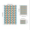 Orange Geometric 3 Piece Bath Towels Set, Modern Blue White Striped Abstract Art Aesthetics Soft & Absorbent Towel for Bathroom, (1 Bath Towel 30x60, 1 Hand Towel 16x28, 1 Washcloth 13x13) view 4