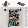 Anzona Pink Lion 3 Piece Bath Towels Set, Teal Orange Tropical Forest Palm Leaves Botanical Soft & Absorbent Towel for Bathroom, Hotel (1 Bath Towel 30x60, 1 Hand Towel 16x28, 1 Washcloth 13x13) view 4